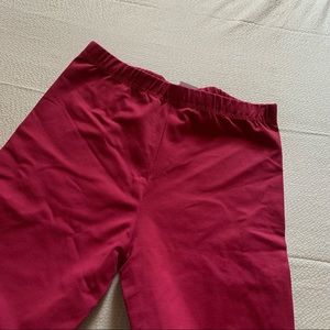 Red workout leggings